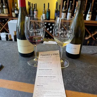 Trying some wines. We chose the Sampler and Reserve Flights.