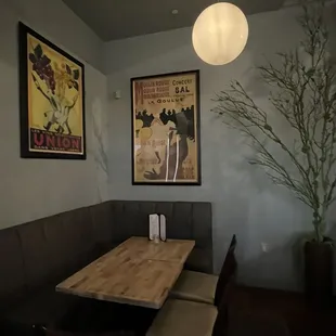 Cozy table by the front door