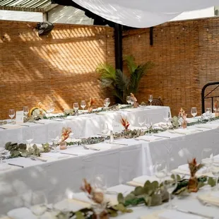 tables set for a wedding reception