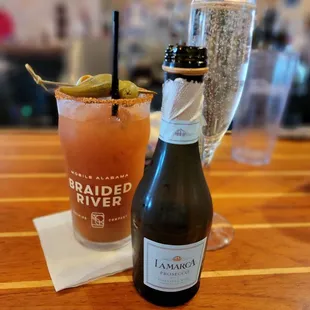 Bloody Mary! And prosecco on a Sunday