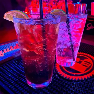 Rum and Coke (left) and vodka tonic (right)  IG: @fooddeclassified