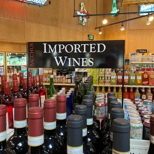 a variety of wines