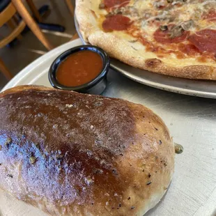 Too much food for 2.  Leftovers will be delicious.