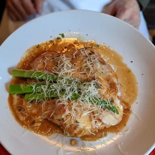 Chicken marsala with cheese ravioli!