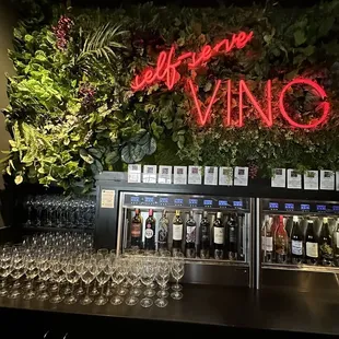 Self serve Vino area