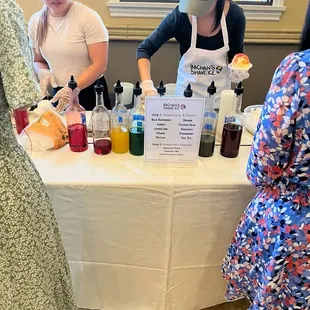 You can customize your own flavor menu for your event