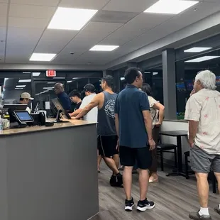 Long line for shave ice - but service was quick!