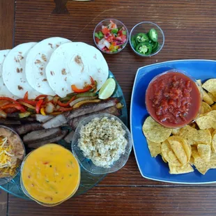 Steak fajita meal