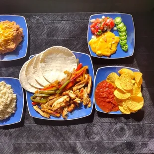 Chicken fajita meal