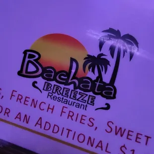 a sign for a restaurant