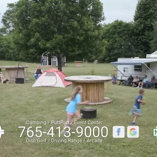 Camping Area Of Many