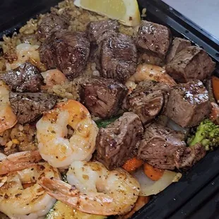NY STEAK &amp; SHRIMP PREMIUM PLATE