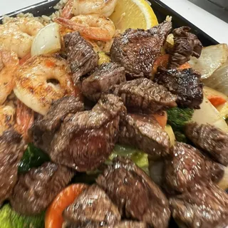 Filet Mignon and Shrimp