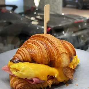 a croissant sandwich