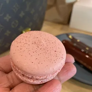 Raspberry- Lychee Macaron