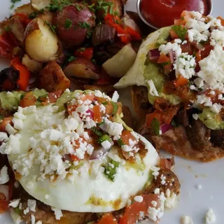 Steak Tostadas Huevos Ranchero Brunch