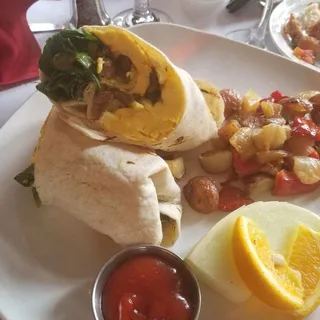 Steak and Egg Wrap Brunch