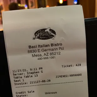 Baci Italian Bistro