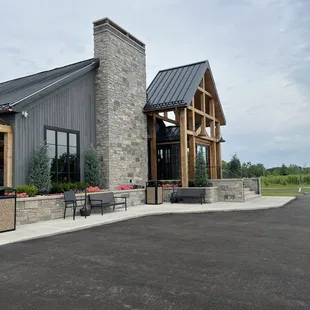 the front of the building