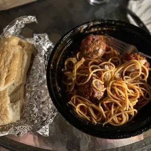 Spaghetti and Homemade Meatballs