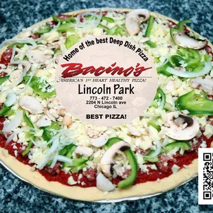 Everybody Loves Pizza
Bacino&apos;s, Chicago&apos;s Favorite Deep Dish Pizza DINE-IN Take-Out or Delivery