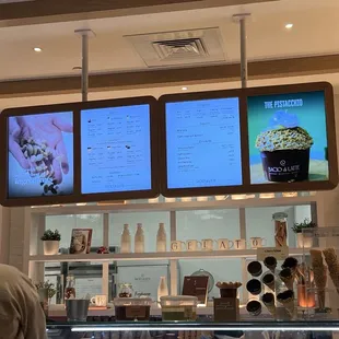 Menu and counter