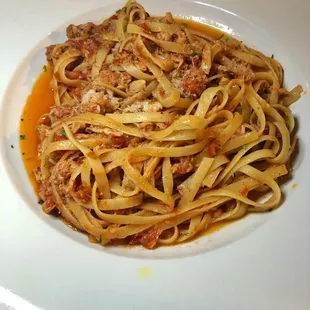 Crab &amp; Linguine w/ a Diavlo sauce