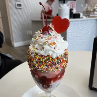 Pink sunset sundae