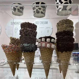 Fresh waffle cones