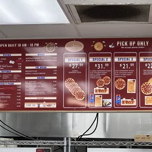 Current menu.