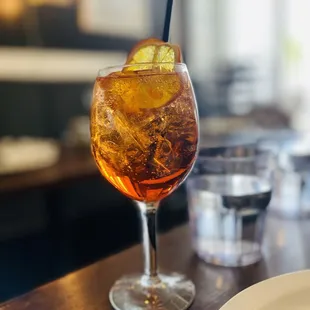 a close up of a drink