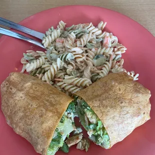 Cajun Chicken Ceaser Salad with Pasta Salad