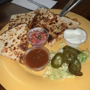 Bbq chicken quesadilla.