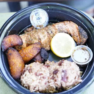 Jerk Salmon Filet Plate
