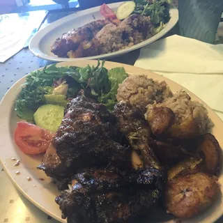 Jerk Chicken & Salmon Combo