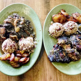 Jerk Chicken & Beef Oxtails Combo