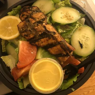 Jerk Salmon Mixed Green Salad