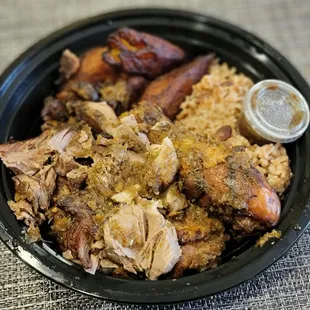 Jerk chicken &amp; pork