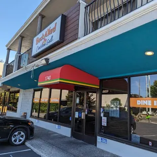 the front of the restaurant