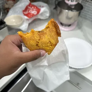 Beef Patty, crispy not soggy.