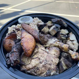 Jerk Chicken &amp; Jerk Pork Combo.