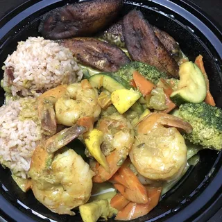 Coconut Curried Shrimp w/ Vegetables