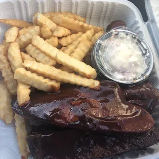 BBQ Ribs and Hot Link Combo