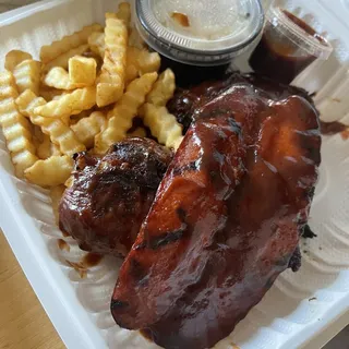 BBQ Hot Link and Chicken Combo