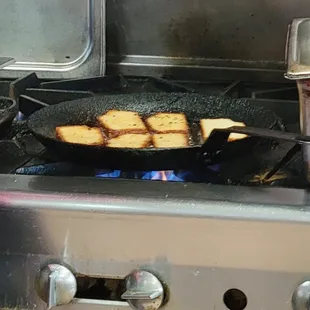 Check this out... They cook up the cornbread to order!