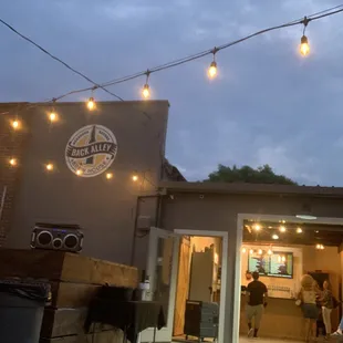 View of indoor area from outdoor seating area