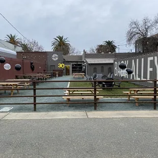 a view of the back alley