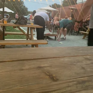 View of Corn Hole/ outdoor seating area