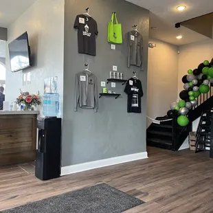 the entrance to the bar