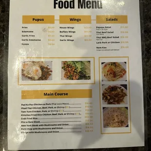 Menu on 12/6/22